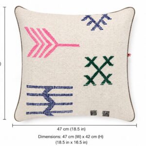 Handwoven Amazigh Berber Wool Cushion Cover Accent Pillow