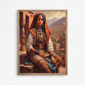 Berber Amazigh Woman Portrait Art Print Digital Download
