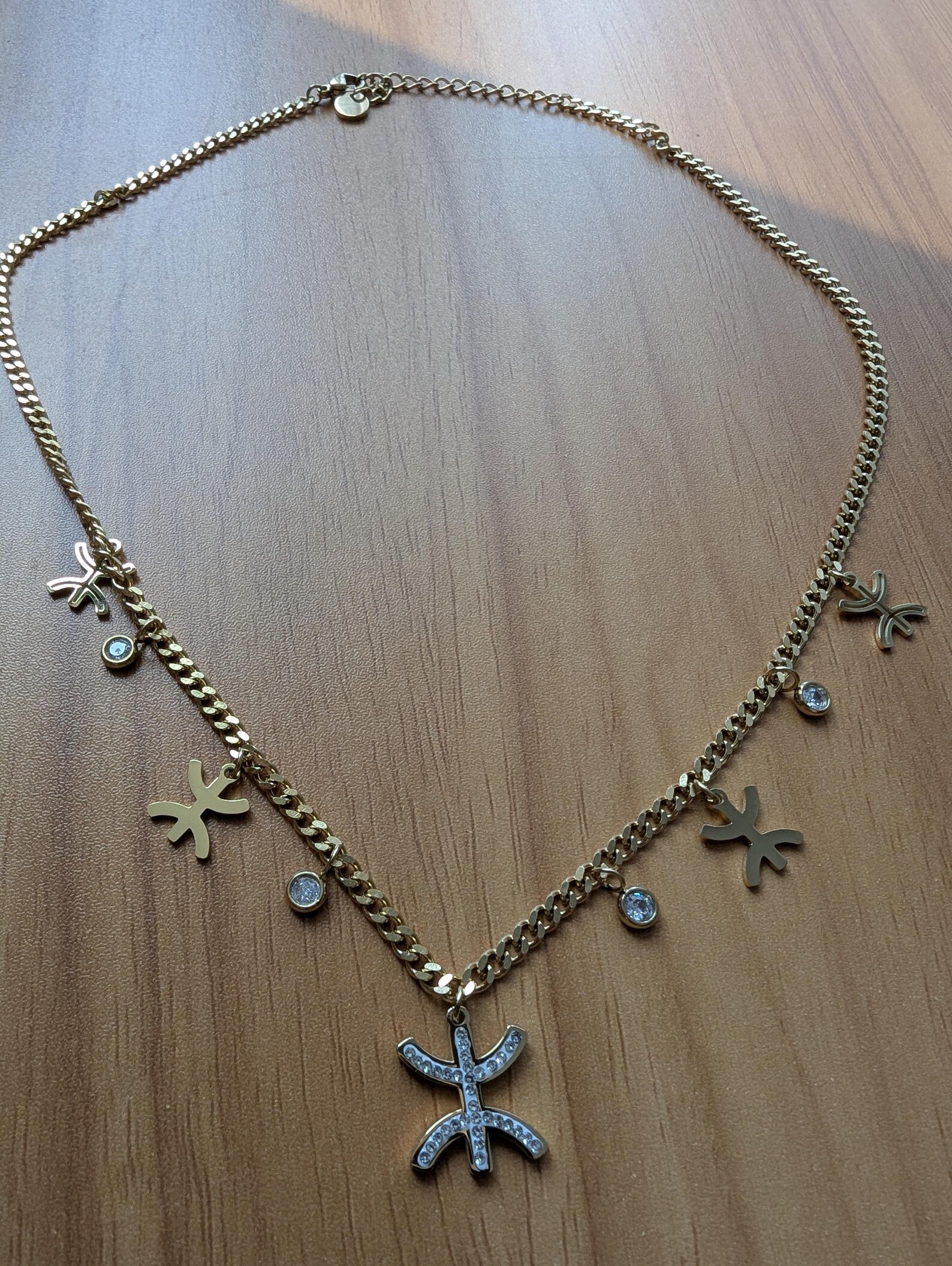 Amazigh Kabyle Tifinagh Yaz Berber Necklace Cadeau with Charms