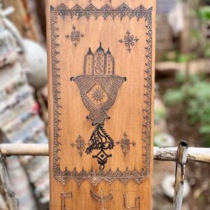 Amazigh Berber Hand of Fatima Wooden Wall Art Decor