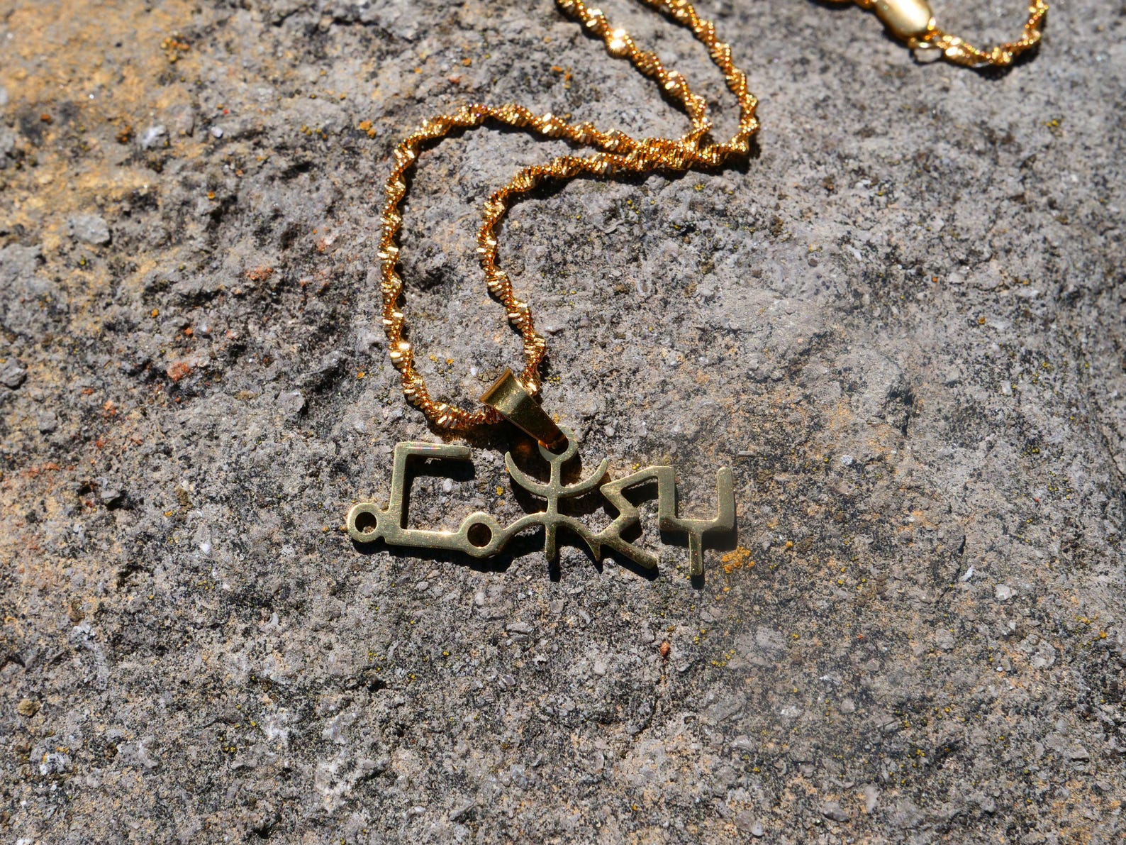 Amazigh Berber Kabyle Tifinagh Symbol Stainless Steel Necklace