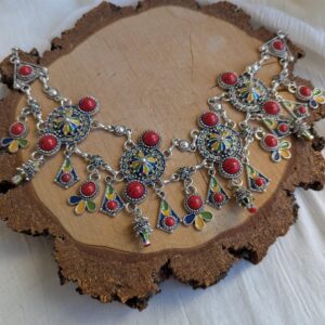 Amazigh Kabyle Berber Traditional Coral Front Bracelet Diadem