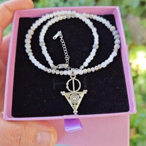 Amazigh Berber Tizerzit Necklace with Natural Stones and Steel