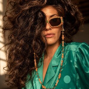 Amazigh Adrar Mountain Hand Painted Sunglasses with Recycled Frames