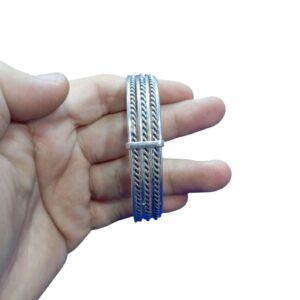 Amazigh Tiznit Pure Silver Handcrafted Women's Bracelet with 3D Engravings