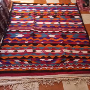 Amazigh Berber Vintage Handmade Wool Rug Traditional Tribal Carpet