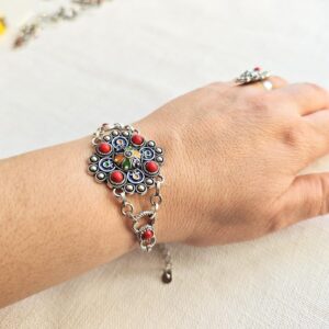 Amazigh Kabyle Berber Jewelry Set with Necklace Earrings Bracelet