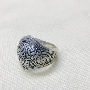 Amazigh Berber Tuareg Silver Tribal Engraved Adjustable Ring