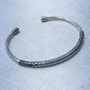 Amazigh Tuareg Sahara Sterling Silver Engraved Bracelet Handmade Jewelry