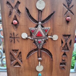 Amazigh Berber Handmade Cedar Wood Panel Wall Art