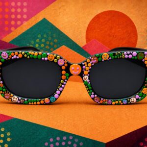 Amazigh TISIT Mirror Hand Painted Sunglasses Festival Wear