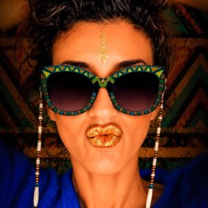 Amazigh Tugz Amlal Crab Hand Painted Recycled Frames Sunglasses