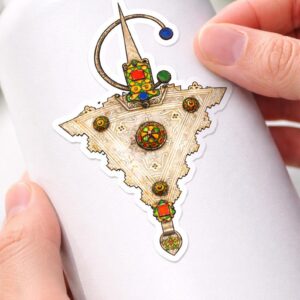 Amazigh Berber Jewelry Stickers Silver PNG Digital Download