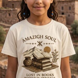 Amazigh Berber Tamazight Yaz Book Lover Digital T-Shirt Design
