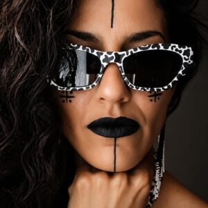 Amazigh TFUNASIN The Cows Hand Painted Sunglasses Festival Wear