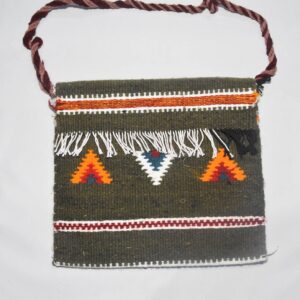 Amazigh Berber Wool Bag with Tribal Kilim Patterns Handmade