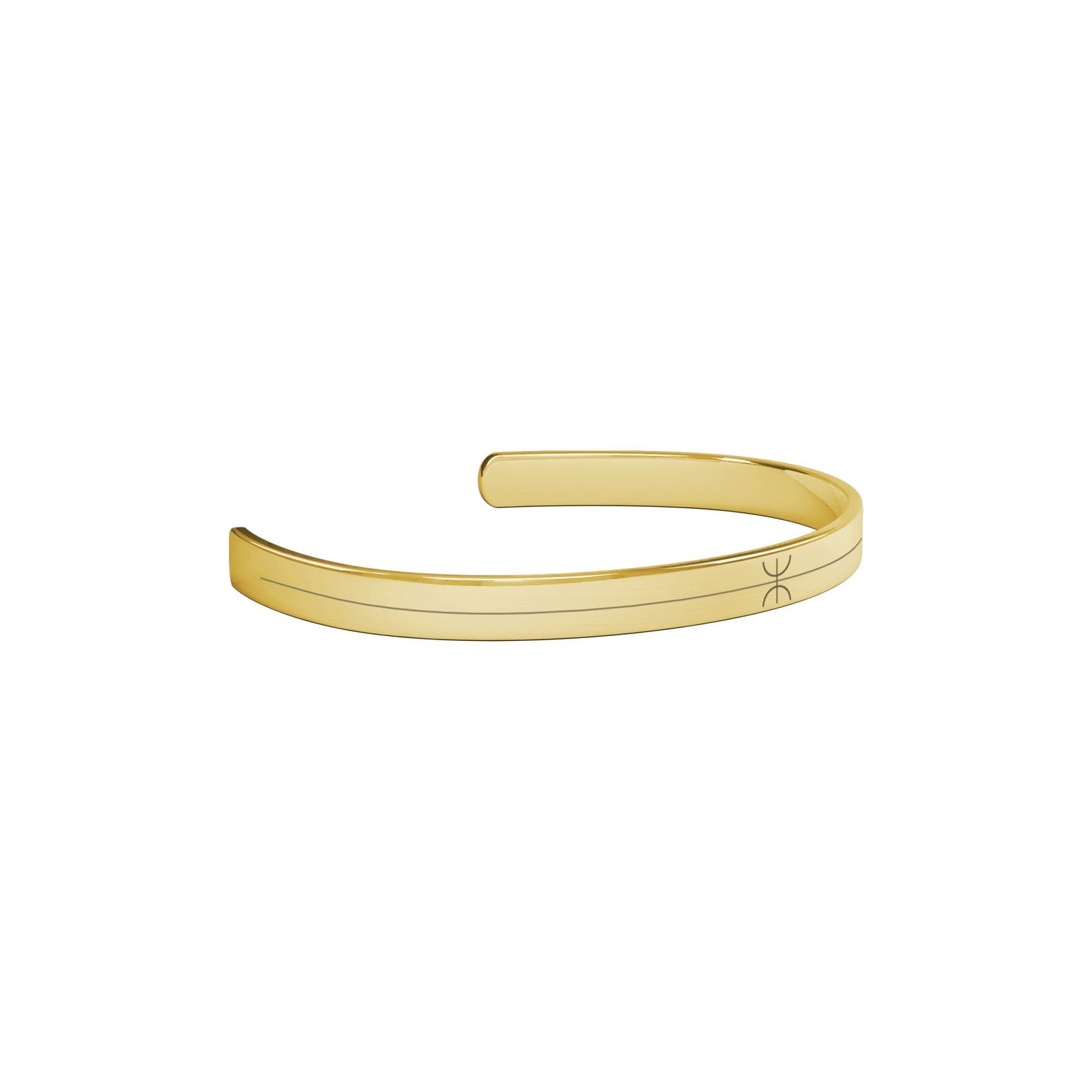 Amazigh Berber Tifinagh Yaz Symbol Cuff Modern Bracelet