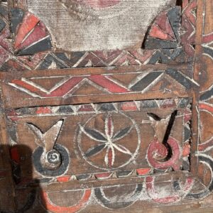 Berber Amazigh Vintage Door Wall Art Hand Carved Wooden Panel