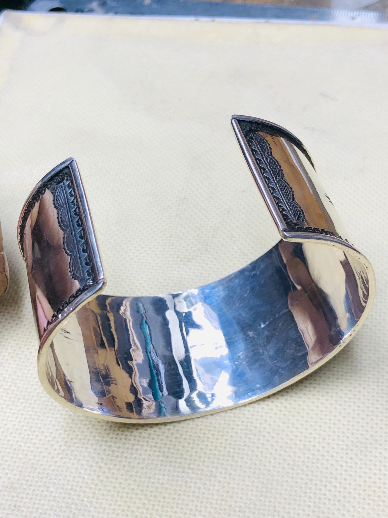 Amazigh Tuareg Berber Gravé Maroc Bracelet Silver Engraved Jewelry