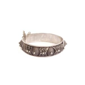 Antique Amazigh Berber Tafraoute Cuff Bracelet Silver Tribal Jewelry