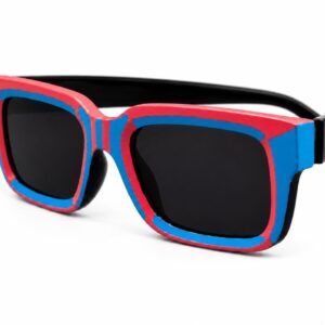 Amazigh IMAN TIFAWT Hand Painted Blue Red Sunglasses Frames
