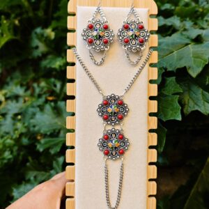 Amazigh Kabyle Berber Jewelry Set with Necklace Earrings Bracelet