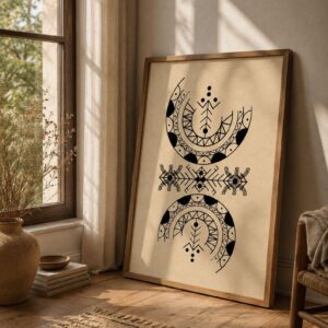 Amazigh Berber Geometric Printable Download Wall Art Design