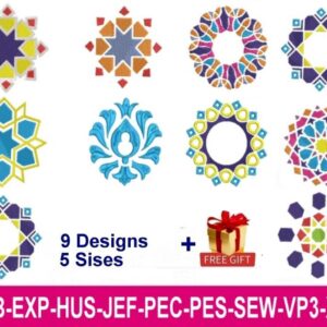 Amazigh broderie géométrique arabe algérienne Zellige Embroidery Digital Download