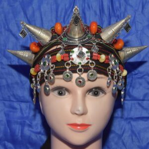Amazigh Berber Asni Crown Tiara Head Jewelry Set with Earrings