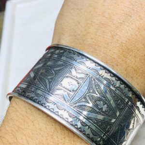 Amazigh Tuareg Berber Gravé Maroc Bracelet Silver Engraved Jewelry