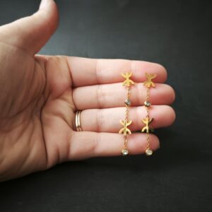 Amazigh Kabyle Yaz Tifinagh Berber Earrings with Crystal Details
