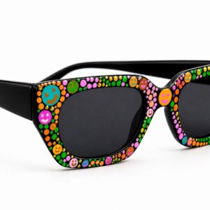 Amazigh TISIT Mirror Hand Painted Sunglasses Festival Wear