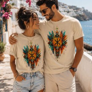 Amazigh Berber Graphic Modern Colorful Streetwear Symbol Art T-Shirt