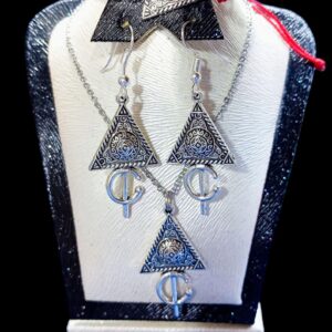 Amazigh Berber Tizerzit Jewelry Set with Pendant Necklace Bracelet Earrings Keychain