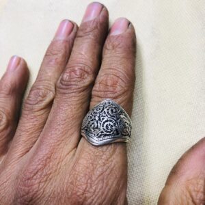 Amazigh Berber Tuareg Silver Tribal Engraved Adjustable Ring