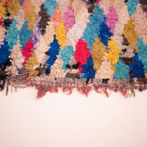 Boujaad Amazigh Berber Rug with Tribal Motifs Washable Cotton