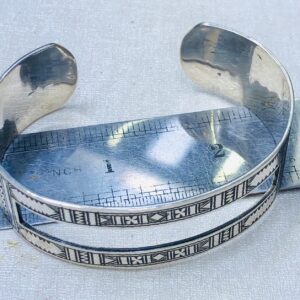 Amazigh Tuareg Berber Gravé Silver Bracelet Adjustable Cuff Maroc