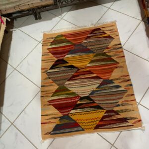 Amazigh Akhnif Berber Wool Accent Rug for Home Decor