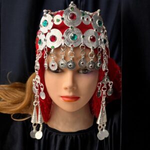 Amazigh Berber Sousse Head Tiara with Earrings Jewelry Set