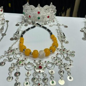 Amazigh Berber Jewelry Set with Necklace and Headband
