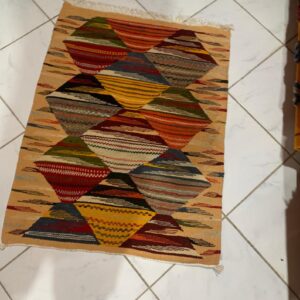Amazigh Akhnif Berber Wool Accent Rug for Home Decor