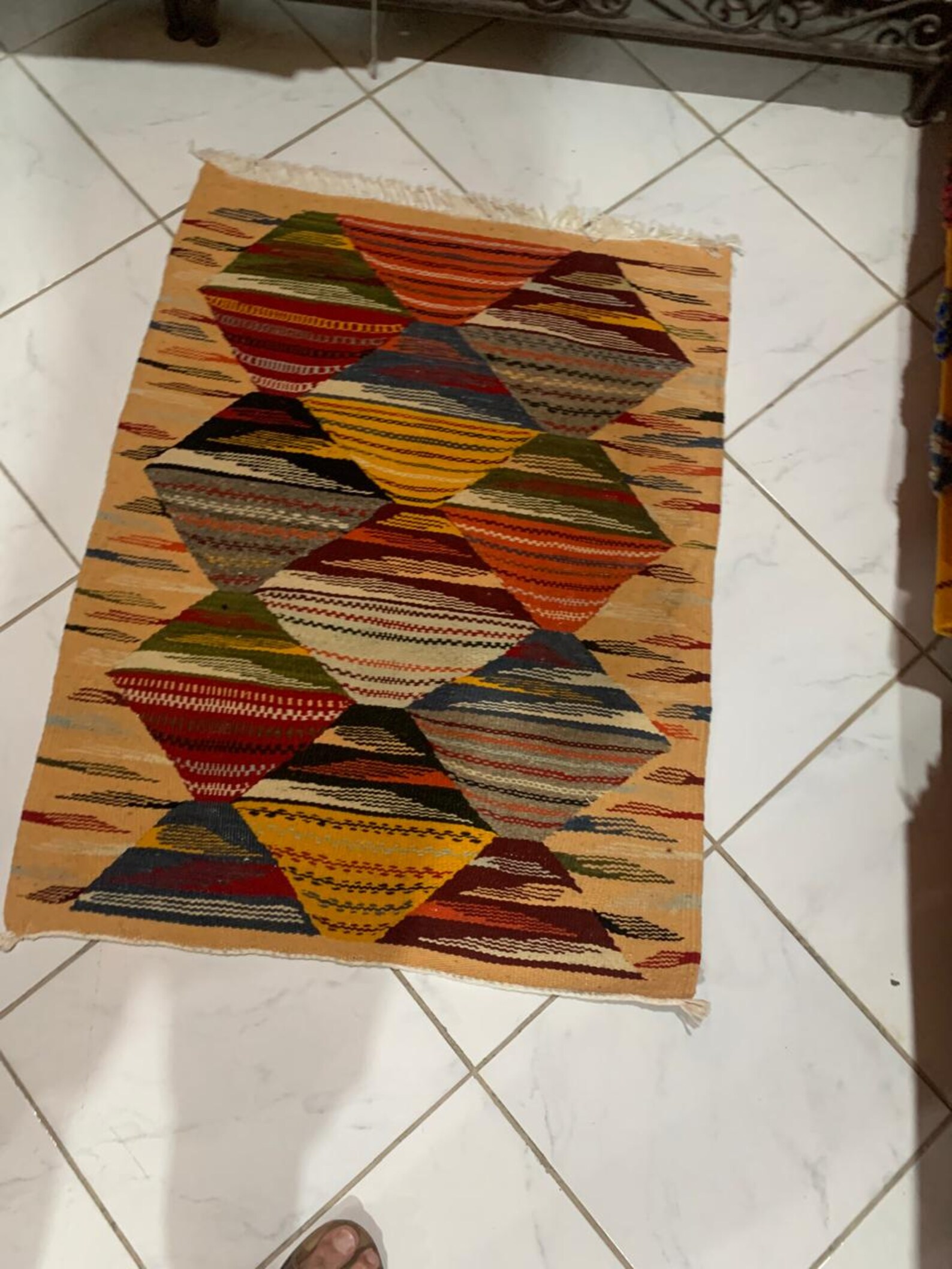 Amazigh Akhnif Berber Wool Accent Rug for Home Decor