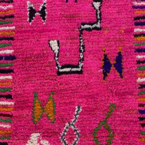 Amazigh Pink Berber Wool Rug with Tribal Home Decor