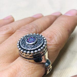 Berber Amazigh Tuareg métal Ring with Hand Engraved Tribal Motifs
