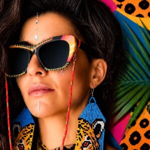 Amazigh TAZWAGT Hand Painted Sunset Sunglasses Recycled Wear