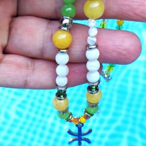 Amazigh Berber Tifinagh Yaz Symbol Natural Bead Necklace