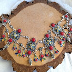 Amazigh Kabyle Berber Traditional Coral Front Bracelet Diadem