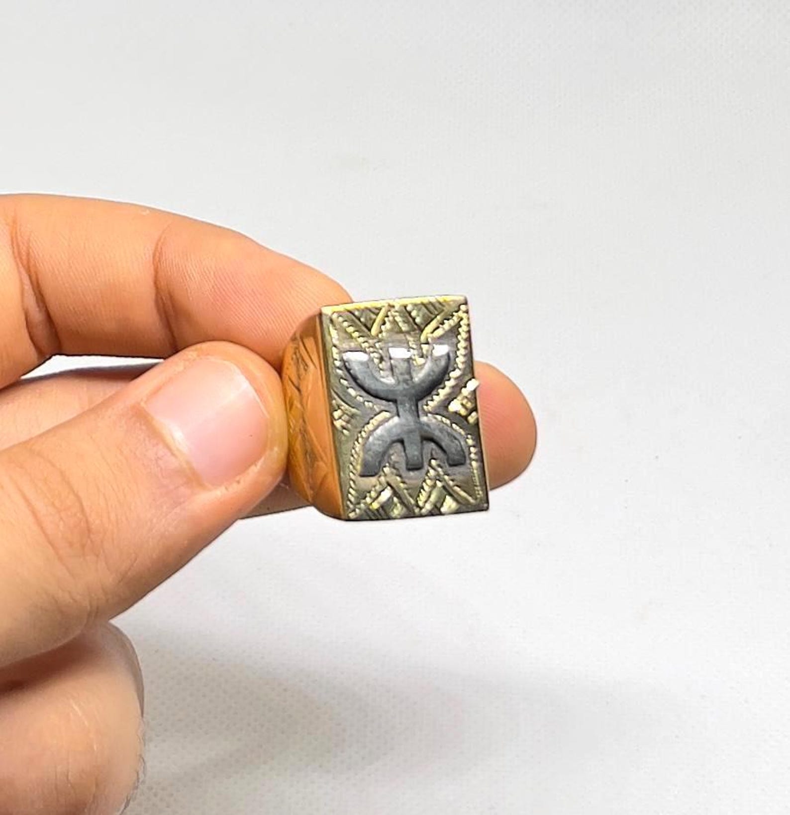 Amazigh Berber Yaz Z Tuareg Brass Copper Size Ring