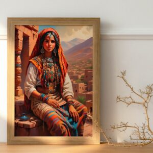 Berber Amazigh Woman Portrait Art Print Digital Download