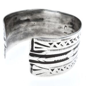 Antique Berber Amazigh Heavy Silver Tunisia Cuff Bracelet